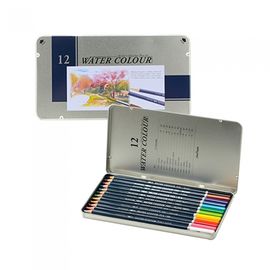 MUNHWA Nexpro Premium Water-Soluble Colored Pencil Set | 12 Essential Colors in Protective Tin Case | Professional Watercolor Effect | Made in Korea